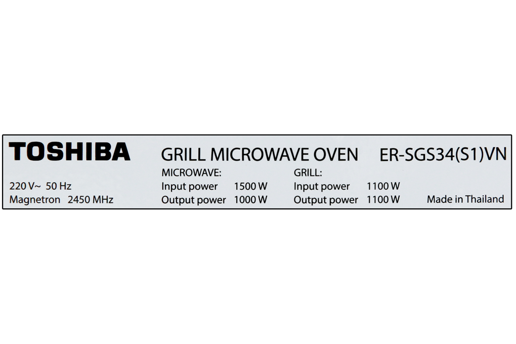 Lò vi sóng Toshiba ER-SGS34(S1)VN 34 lít