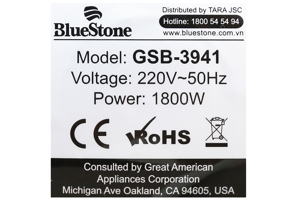 Bàn ủi hơi nước Bluestone GSB-3941