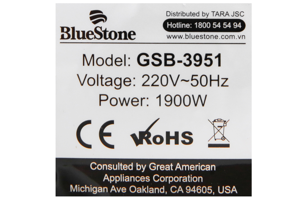 Bàn ủi hơi nước đứng Bluestone GSB-3951
