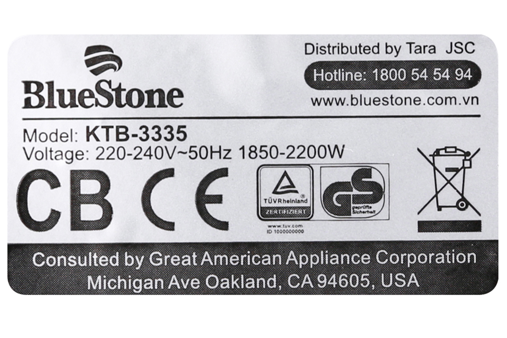 Bình siêu tốc BlueStone 1.7 lít KTB-3335