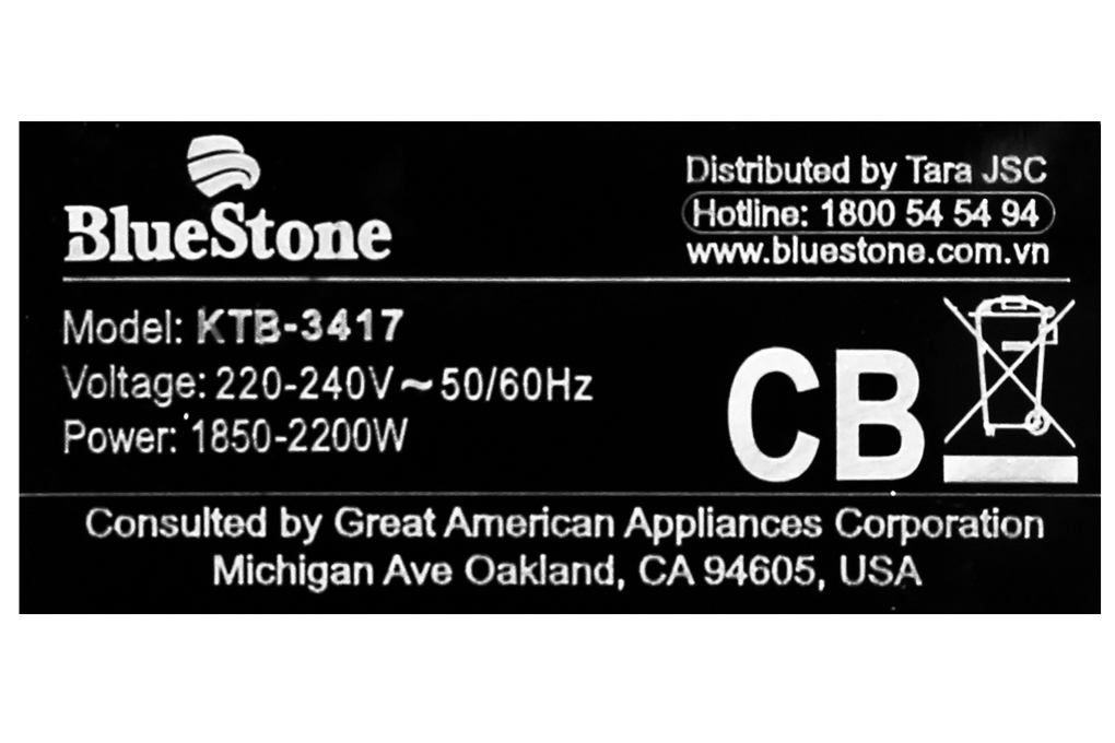 Bình đun siêu tốc Bluestone 1.7 lít KTB-3417