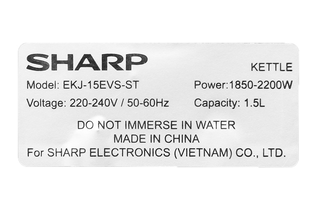 Bình đun siêu tốc Sharp 1.5 lít EKJ-15EVS-ST