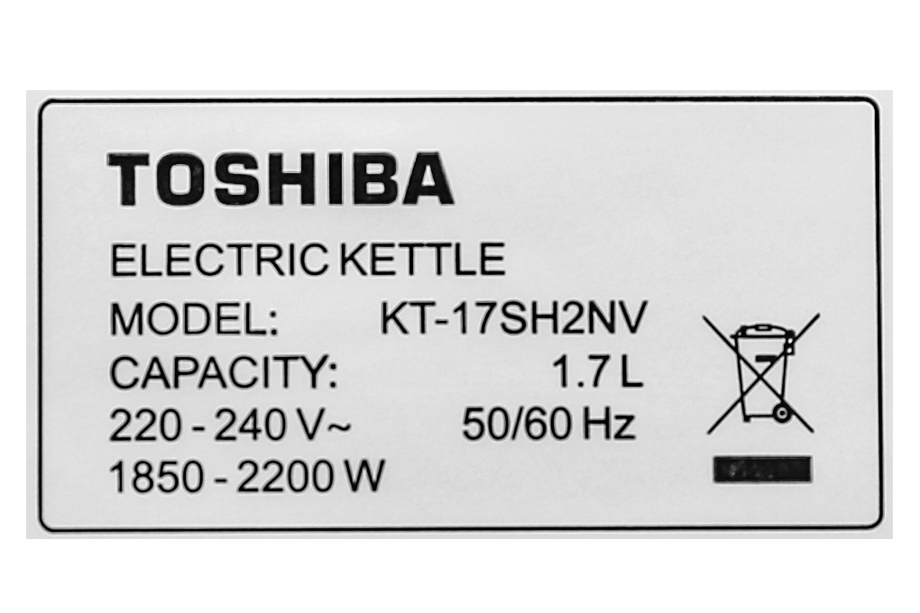 Bình đun siêu tốc Toshiba 1.7 lít KT-17SH2NV