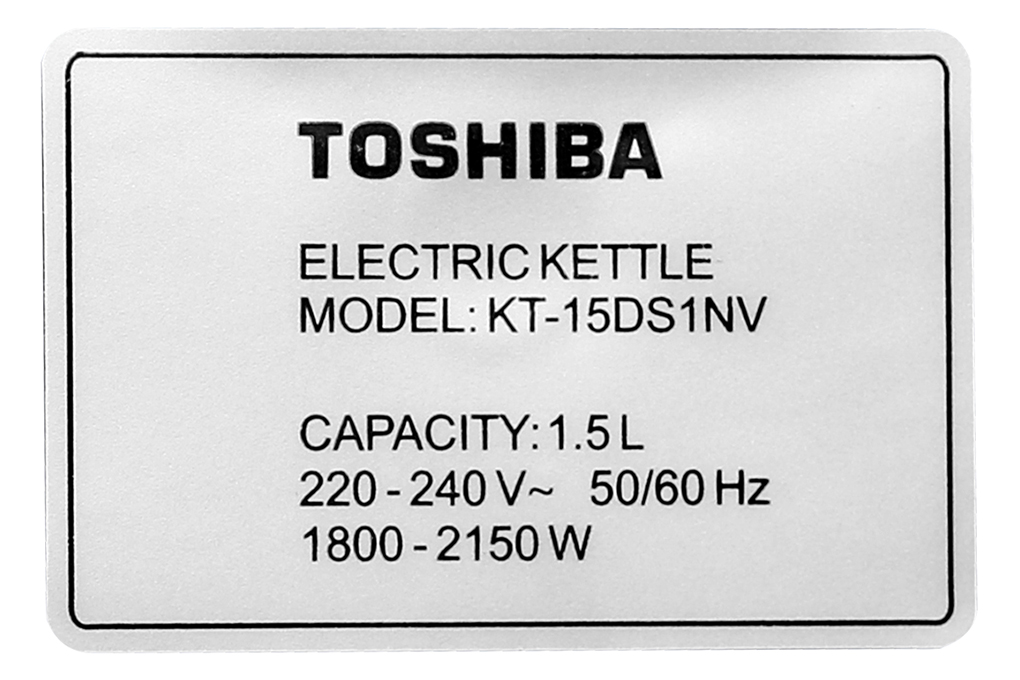 Bình đun siêu tốc Toshiba 1.5 lít KT-15DS1NV