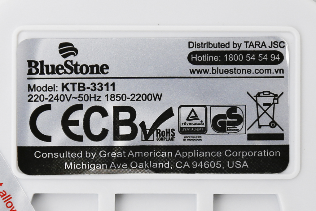 Bình siêu tốc Bluestone 1.2 lít KTB-3311
