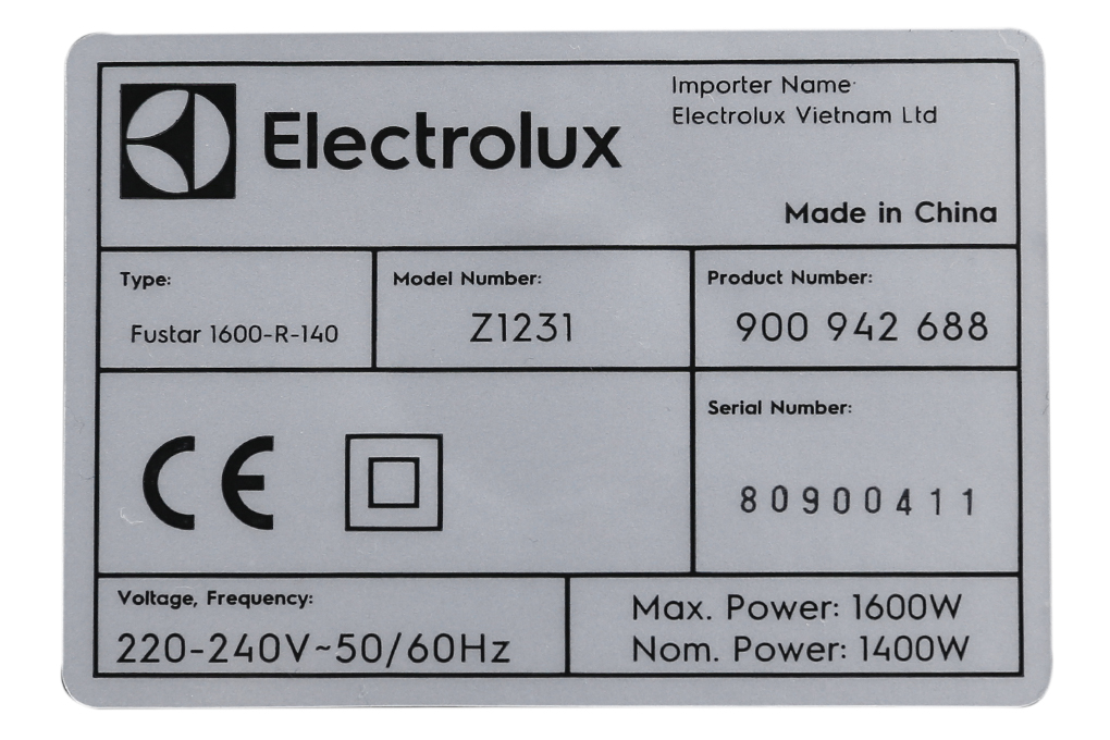Máy hút bụi Electrolux Z1231 1600W