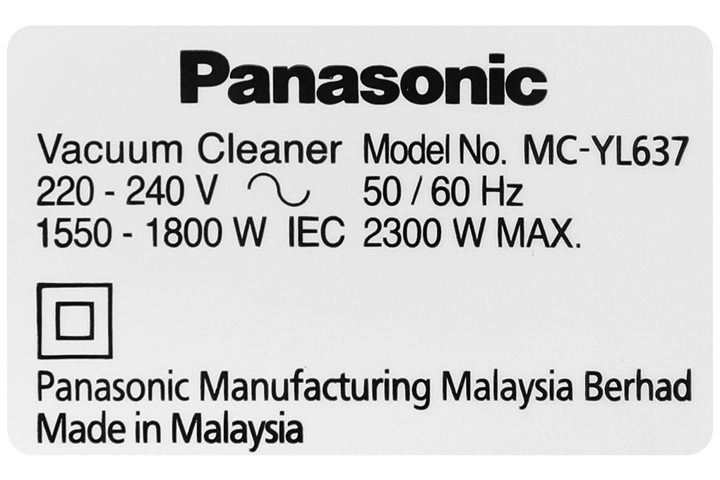 Máy hút bụi công nghiệp Panasonic MC-YL637SN49