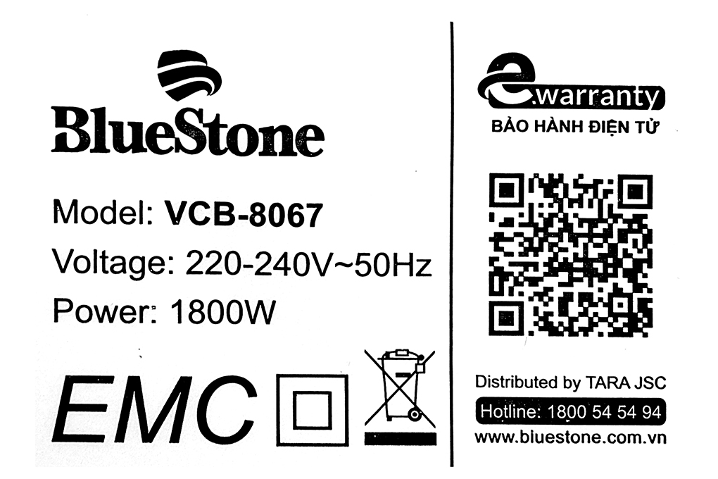 Máy hút bụi Bluestone VCB-8067 1800W