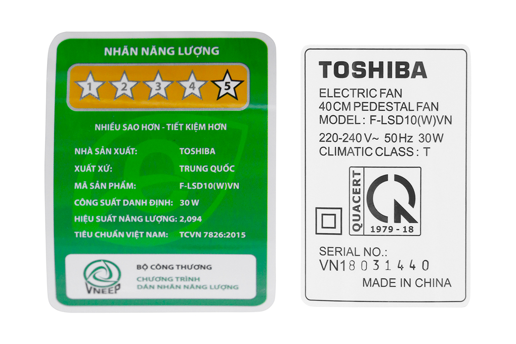 Quạt đứng Toshiba F-LSD10(W)VN