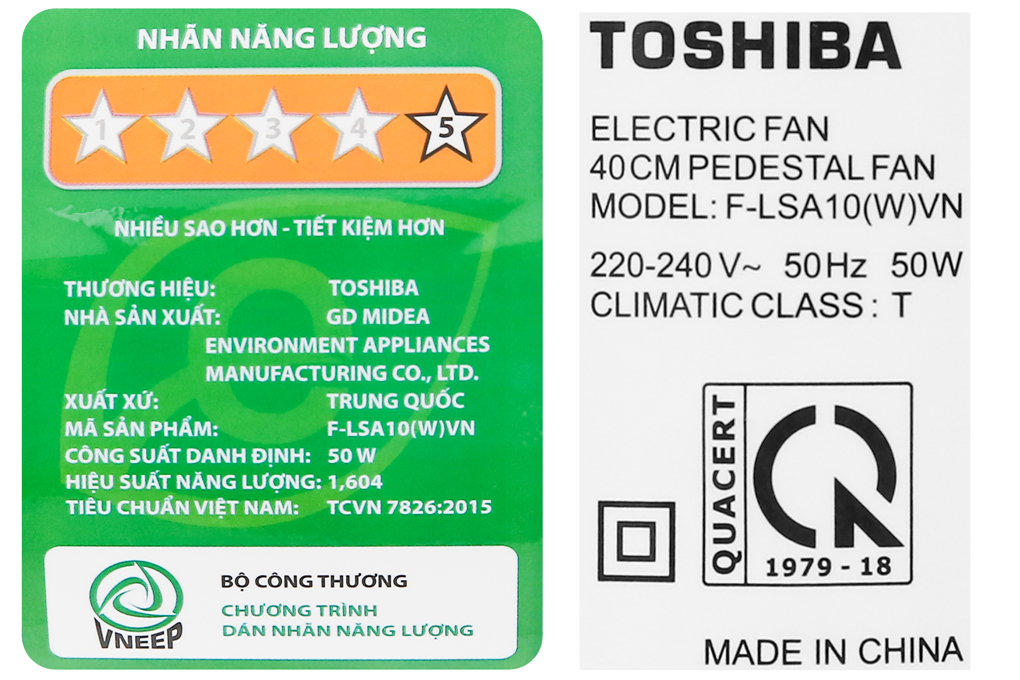 Quạt đứng Toshiba F-LSA10(W)VN