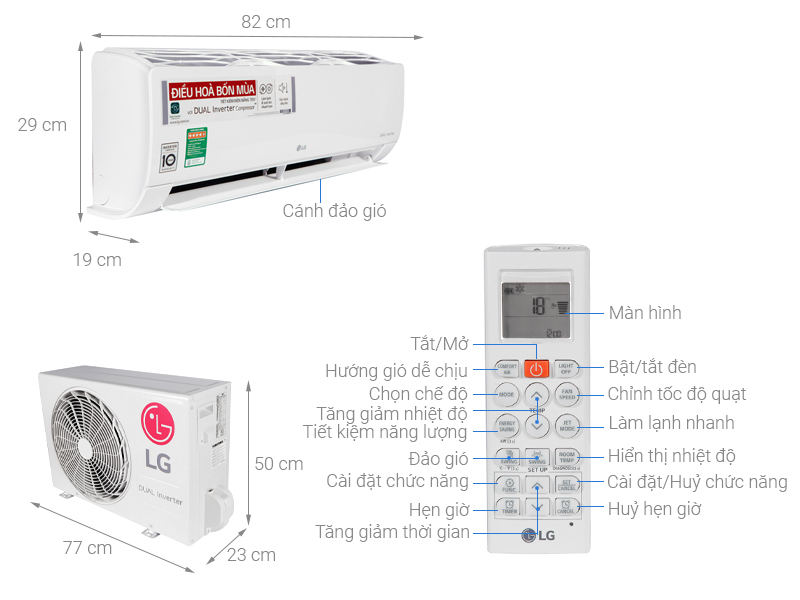 Máy lạnh 2 chiều LG Inverter 1.5 HP B13END