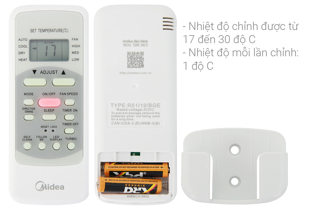Máy lạnh Midea Inverter 1 HP MSAF-10CRDN8