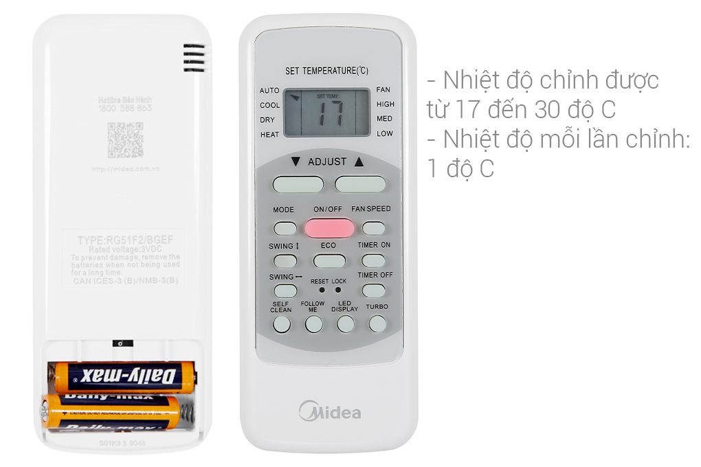 Máy lạnh Midea Inverter 2 HP MSAFA-18CRDN8