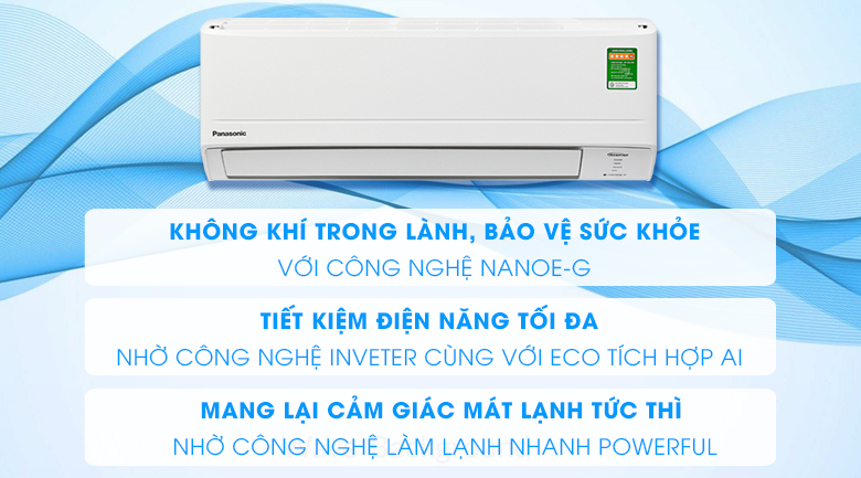 Máy lạnh Panasonic Inverter 1.5 HP CU/CS-PU12WKH-8M