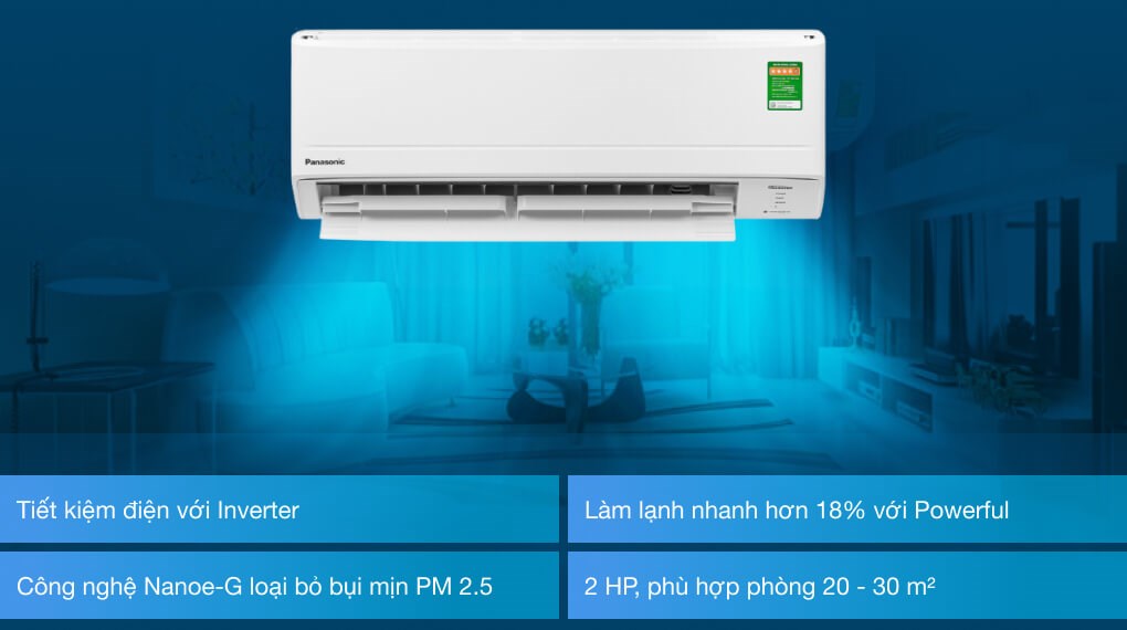 Máy lạnh Panasonic Inverter 2 HP CU/CS-WPU18WKH-8M