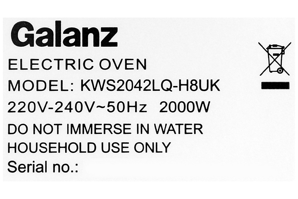 Lò nướng Galanz KWS2042LQ-H8UK 42 lít
