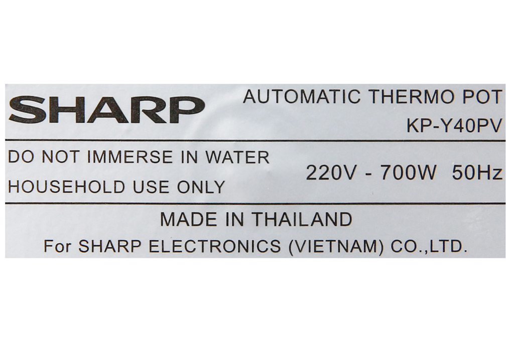 Bình thủy điện Sharp KP-Y40PV-CU 4 lít