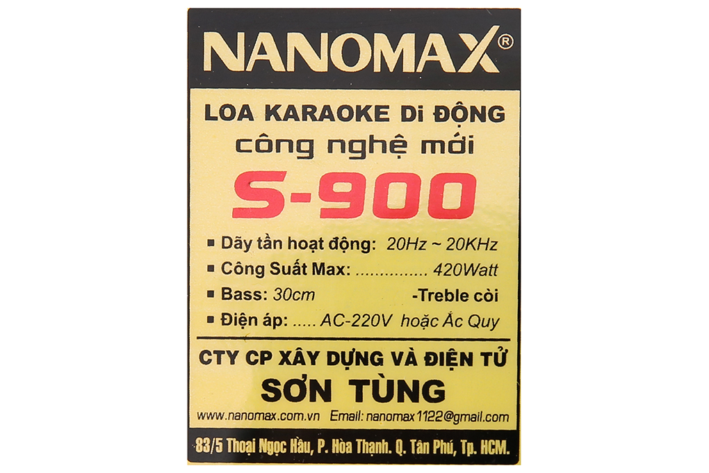Loa kéo Karaoke Nanomax S-900 420W