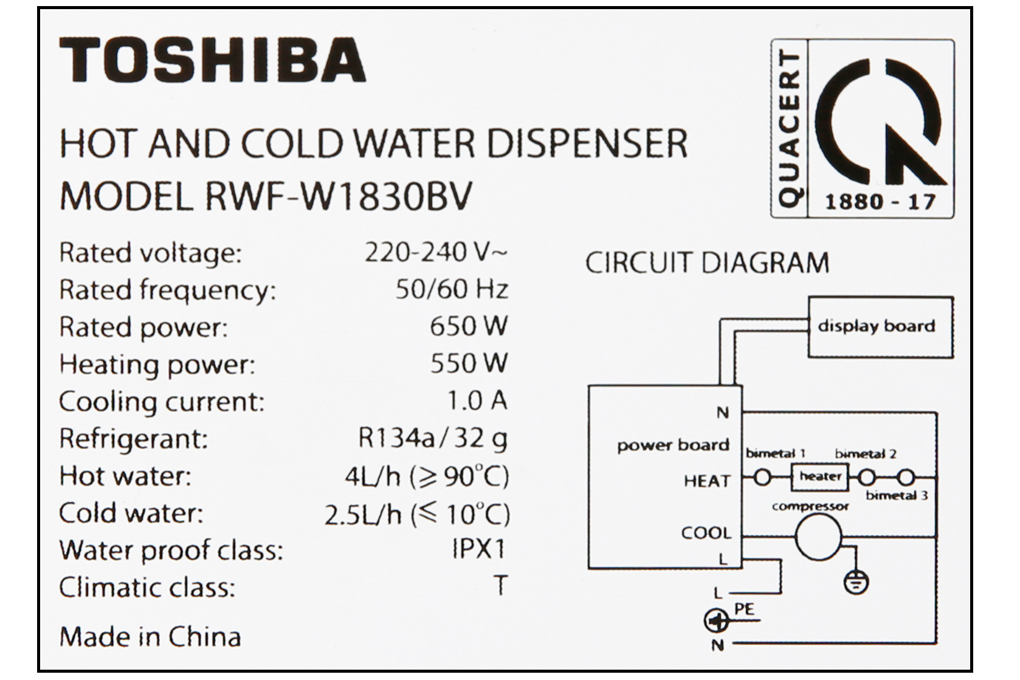 Cây nước nóng lạnh Toshiba RWF-W1830BV(K)