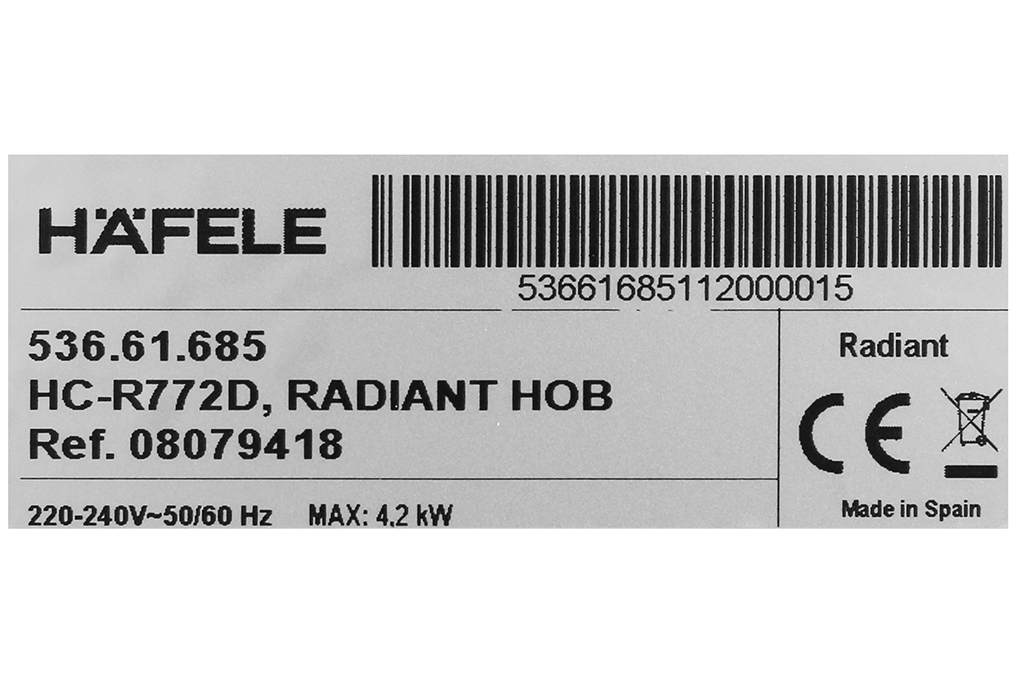 Bếp hồng ngoại Hafele HC-R772D