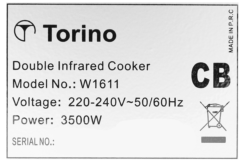 Bếp hồng ngoại đôi Torino W1611