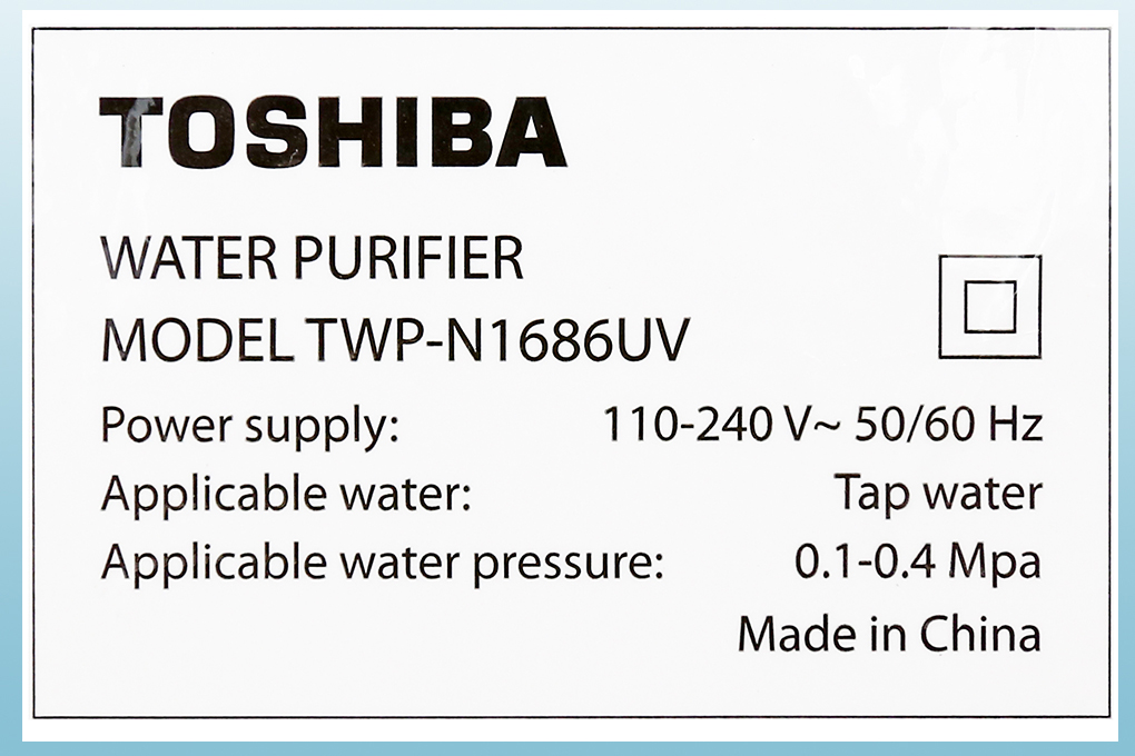 Máy lọc nước RO Toshiba TWP-N1686UV(W1) 3 lõi