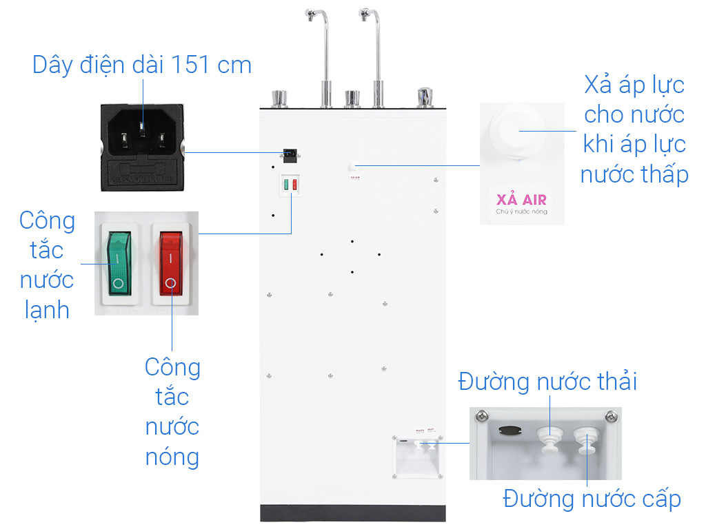 Máy lọc nước RO nóng lạnh Mutosi MP-E6100MHC 10 lõi giá tốt