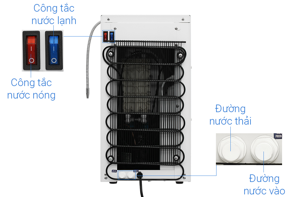 Máy lọc nước điện giải ion kiềm nóng nguội lạnh Robot IonQueen 511X 4 lõi 5 tấm điện cực giá tốt