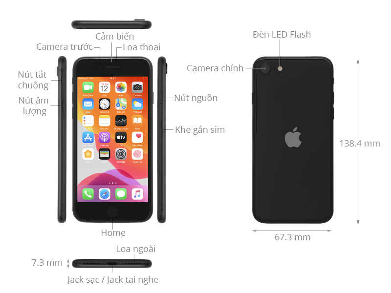 Điện thoại iPhone SE 256GB (2020) (Hộp mới)