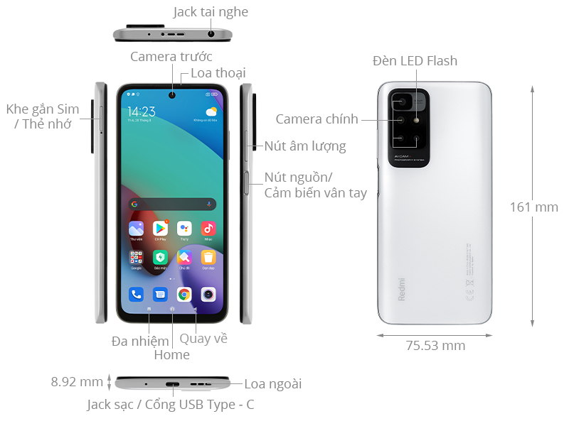 Điện thoại Xiaomi Redmi 10 (6GB/128GB)
