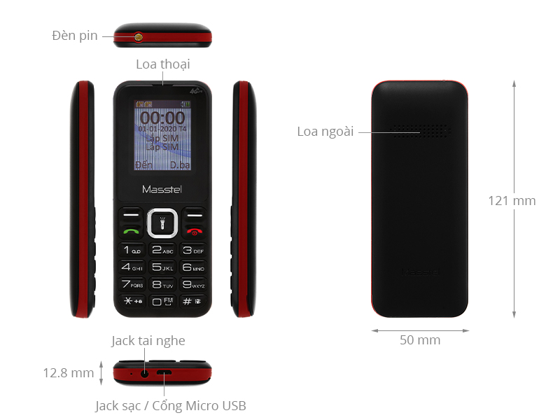 Điện thoại Masstel IZI 10 4G
