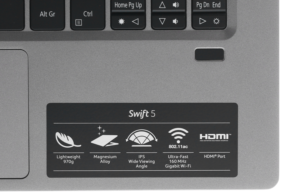 Laptop Acer Swift 5 SF514 53T 51EX i5 8265U/8GB/256GB/Touch/Win10 (NX.H7KSV.001)