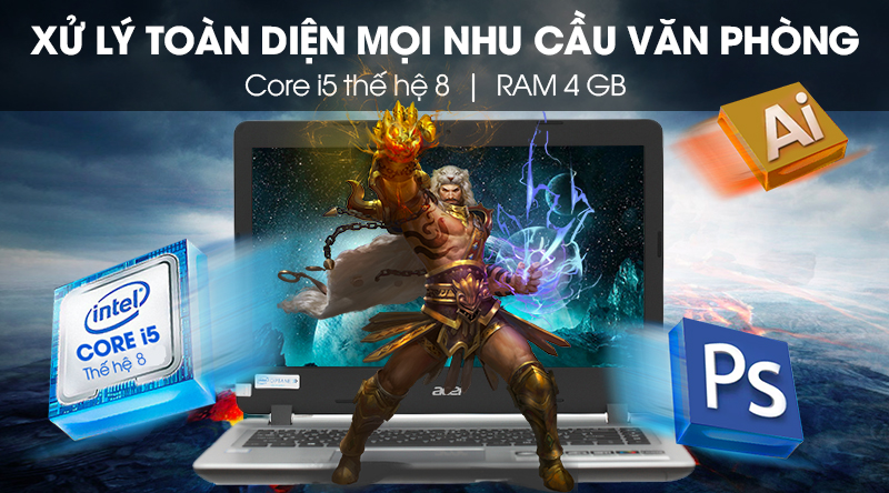 Laptop Acer Aspire A514 51 58ZJ i5 8265U/4GB+16GB/1TB/Win10 (NX.H6XSV.001)