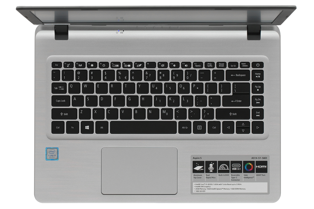 Laptop Acer Aspire A514 51 58ZJ i5 8265U/4GB+16GB/1TB/Win10 (NX.H6XSV.001) giá tốt