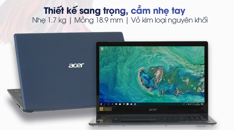 Laptop Acer Swift 3 SF315 51 54H0 i5 8250U/4GB/1TB/Win10 (NX.GSKSV.004)