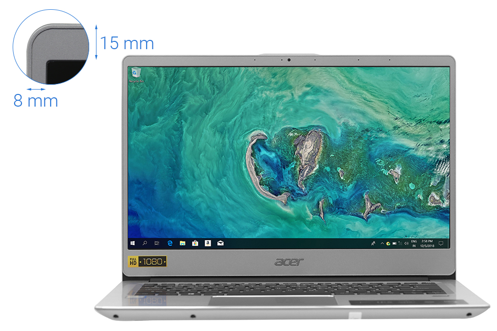 Laptop Acer Swift 3 SF314 56 596E i5 8265U/4GB/256GB/Win10 (NX.H4CSV.006) chính hãng