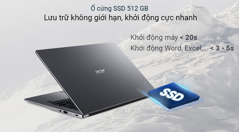 Laptop Acer Swift 3S SF314 57G 53T1 i5 1035G1/8GB/512GB/2GB MX250/Win10 (NX.HJESV.001)