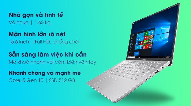 Laptop Asus VivoBook A512FA i5 10210U/8GB/512GB/Chuột/Win10 (EJ1734T)