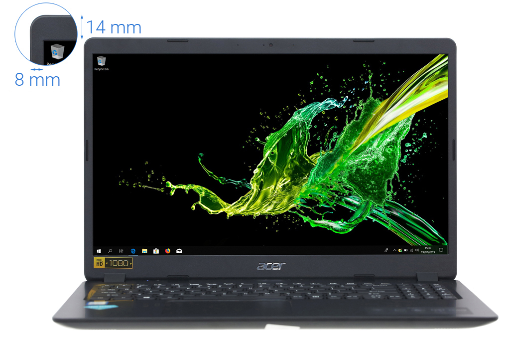 Laptop Acer Aspire 3 A315 54K 37B0 i3 8130U/4GB/256GB/Win10 (NX.HEESV.00D) chính hãng