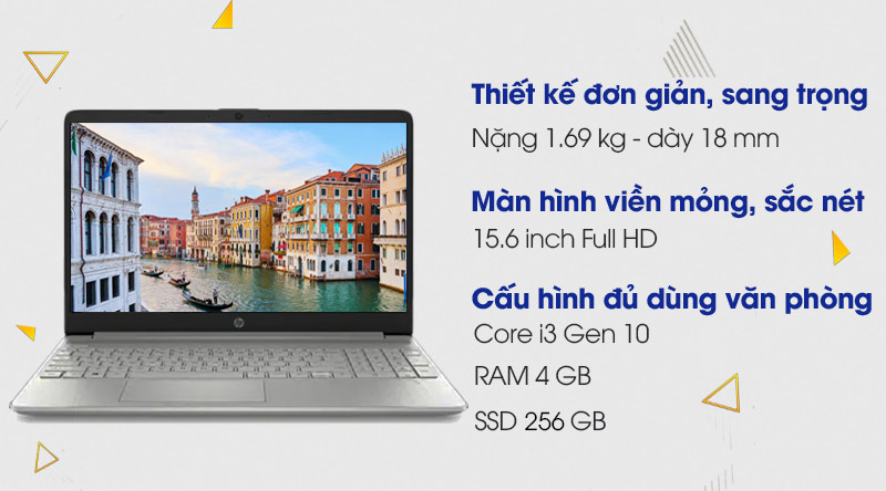 Laptop HP 15s fq1111TU i3 1005G1/4GB/256GB/Win10 (193R0PA)