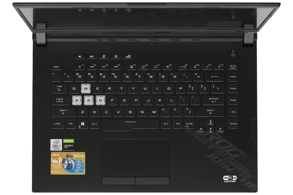 Laptop Asus Gaming Rog Strix G512 i7 10750H/8GB/512GB/144Hz/4GB GTX1650Ti/Win10 (IAL001T) giá tốt