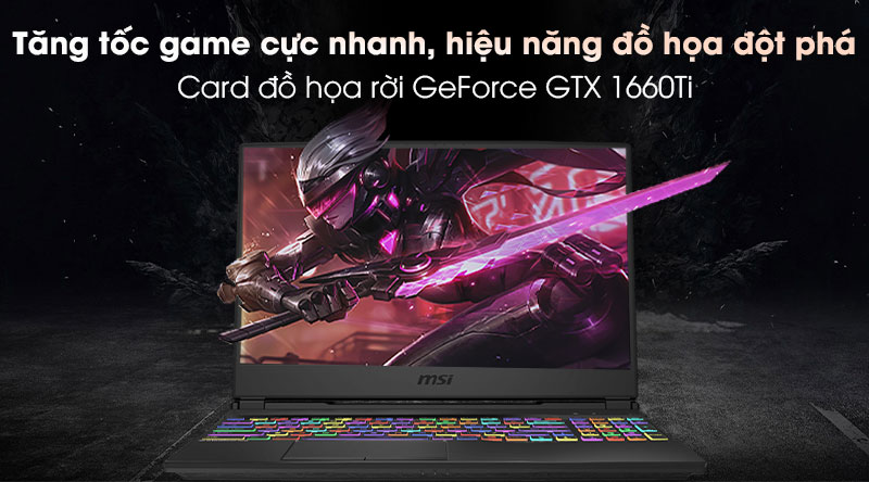 Laptop MSI Gaming Leopard 10SDK GL65 i7 10750H/16GB/512GB/144Hz/6GB GTX1660Ti/Win10 (242VN)