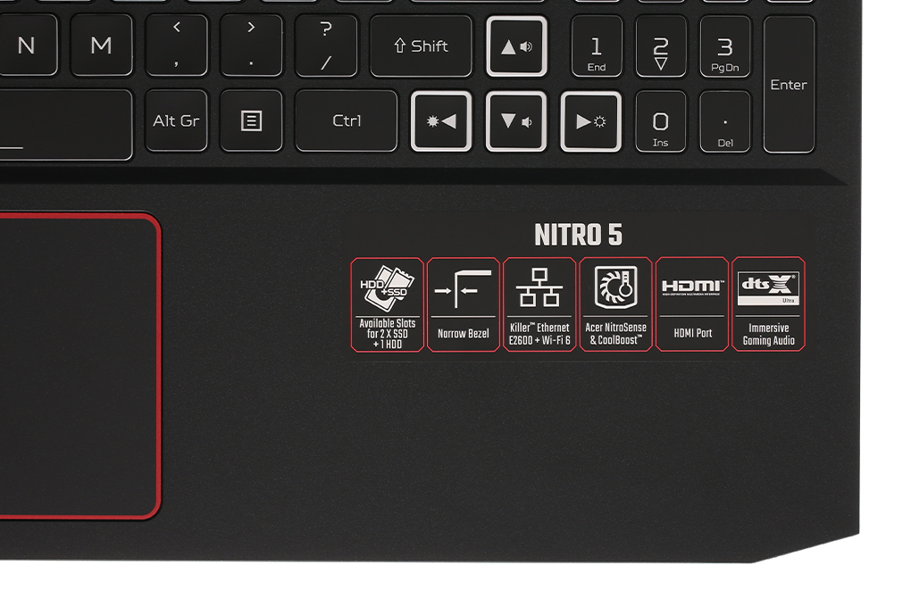 Laptop Acer Nitro 5 AN515 55 70AX i7 10750H/8GB/512GB/4GB GTX1650Ti/Win10 (NH.Q7NSV.001)