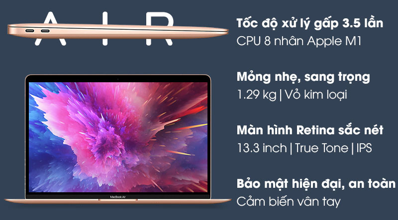 Laptop Apple MacBook Air M1 2020 8GB/512GB (MGNE3SA/A)