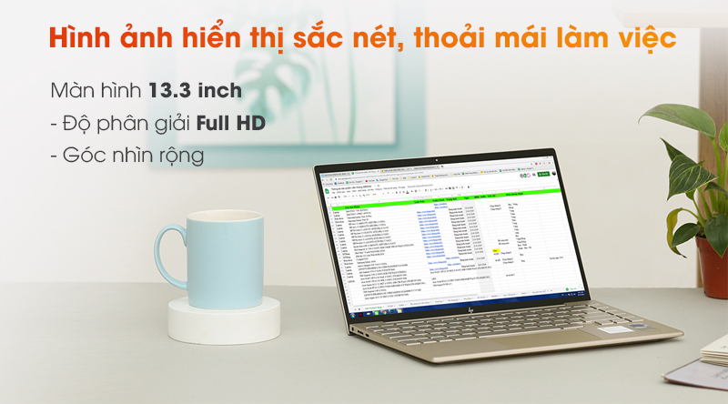 Laptop HP Envy 13 ba1028TU i5 1135G7/8GB/512GB/Office H&S2019/Win10 (2K0B2PA)