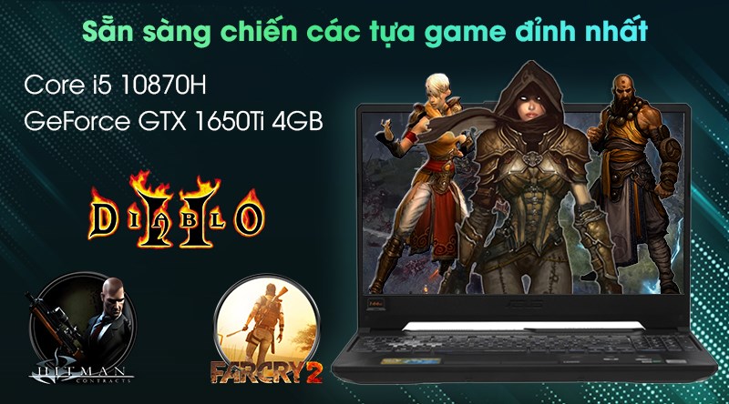 Laptop Asus TUF Gaming FX506LI i5 10300H/8GB/512GB/4GB GTX1650Ti/Win10 (HN039T)