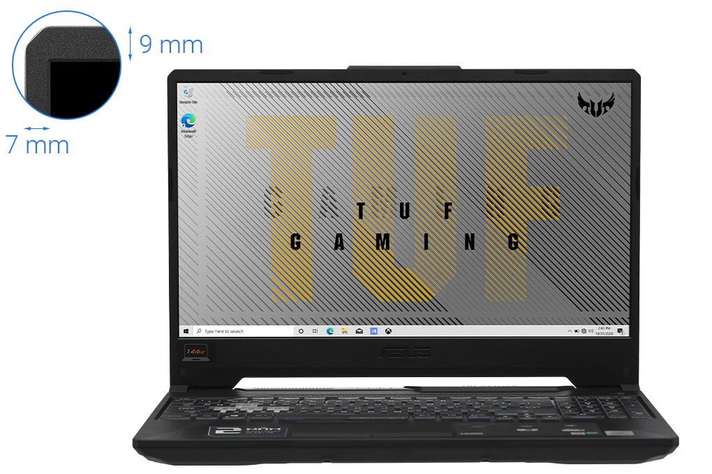 Laptop Asus TUF Gaming FX506LH i5 10300H/8GB/512GB/144Hz/4GB GTX1650/Win10 (HN002T) chính hãng