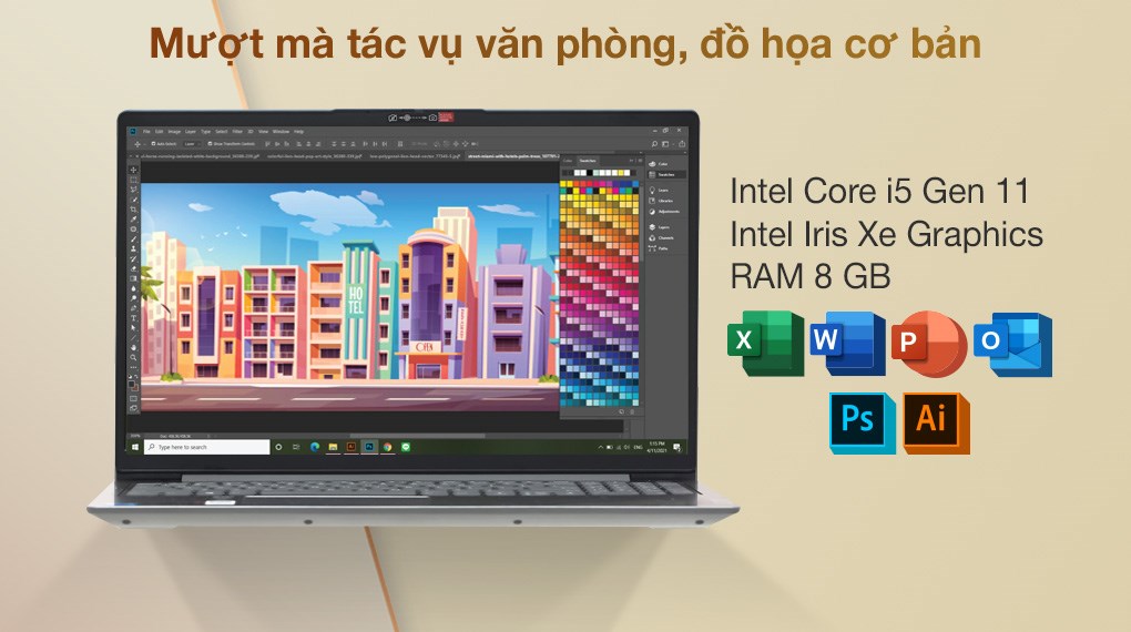 Laptop Lenovo IdeaPad 3 15ITL6 i5 1135G7/8GB/512GB/Win10 (82H80042VN)