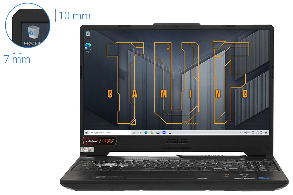 Laptop Asus TUF Gaming FX506HC i5 11400H/8GB/512GB/4GB RTX3050/144Hz/Win10 (HN002T) chính hãng