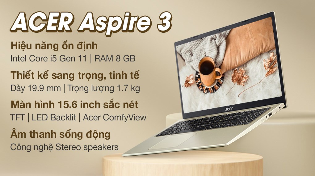Laptop Acer Aspire 3 A315 58G 56HC i5 1135G7/8GB/512GB/2GB MX350/Win10 (NX.AN0SV.001)